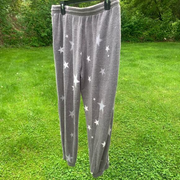 Long sleeve off the shoulder Cropped top high waisted sweatpants Star Lounge Set - Picture 12 of 14